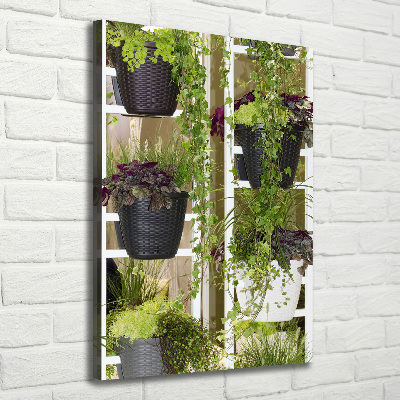 Large canvas wall art Flowerbed