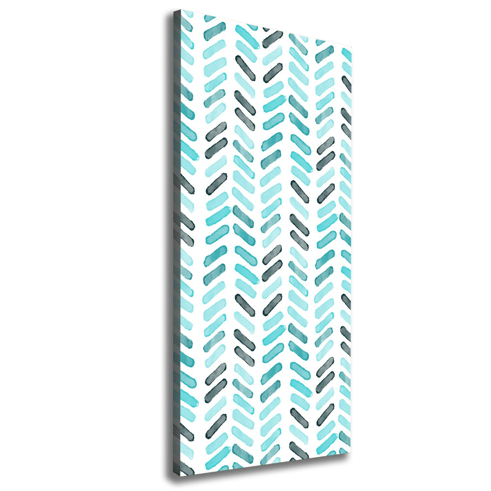 Canvas print Blue herringbone