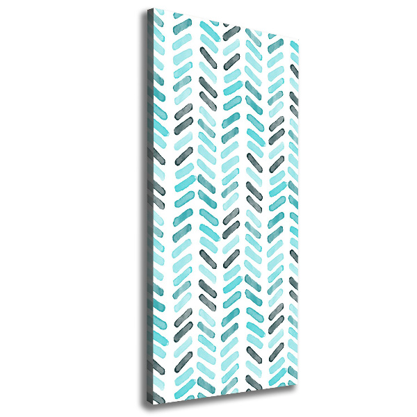 Canvas print Blue herringbone