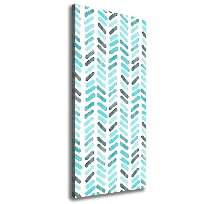 Canvas print Blue herringbone