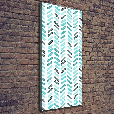 Canvas print Blue herringbone