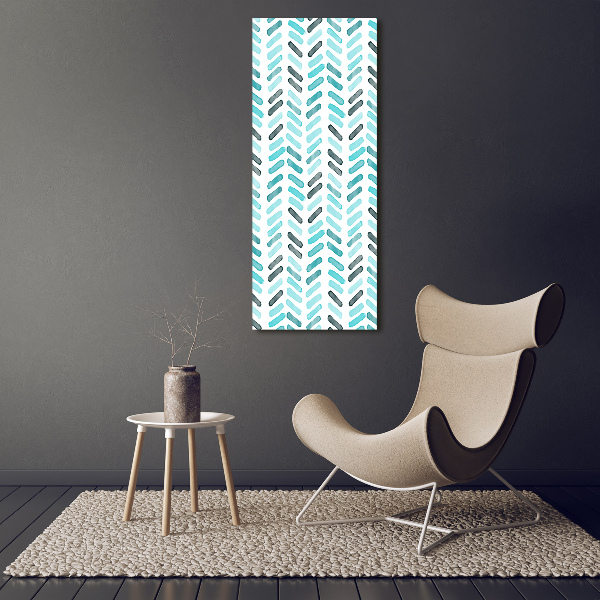 Canvas print Blue herringbone