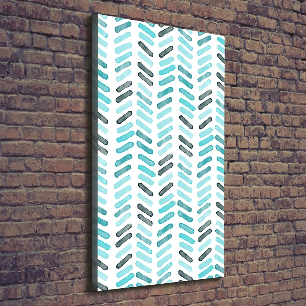 Canvas print Blue herringbone