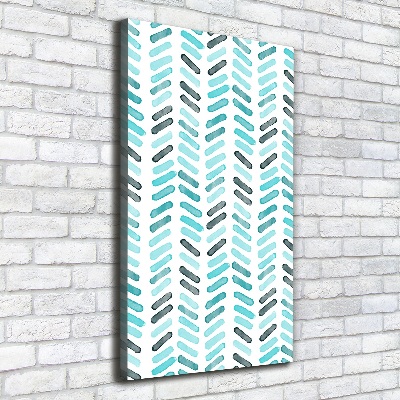 Canvas print Blue herringbone