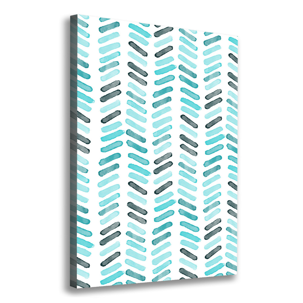 Canvas print Blue herringbone