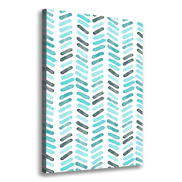 Canvas print Blue herringbone