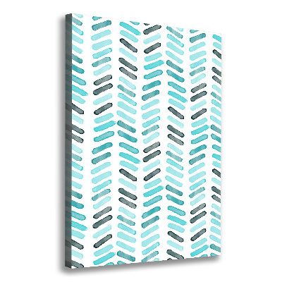 Canvas print Blue herringbone