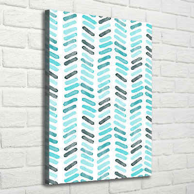 Canvas print Blue herringbone