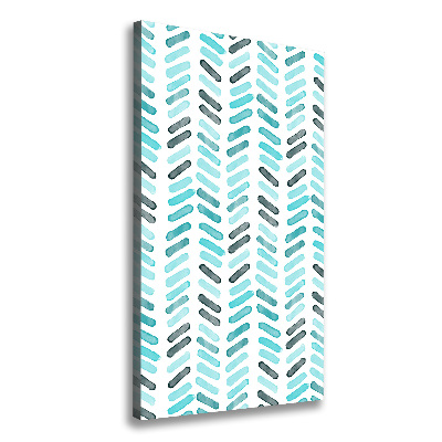 Canvas print Blue herringbone