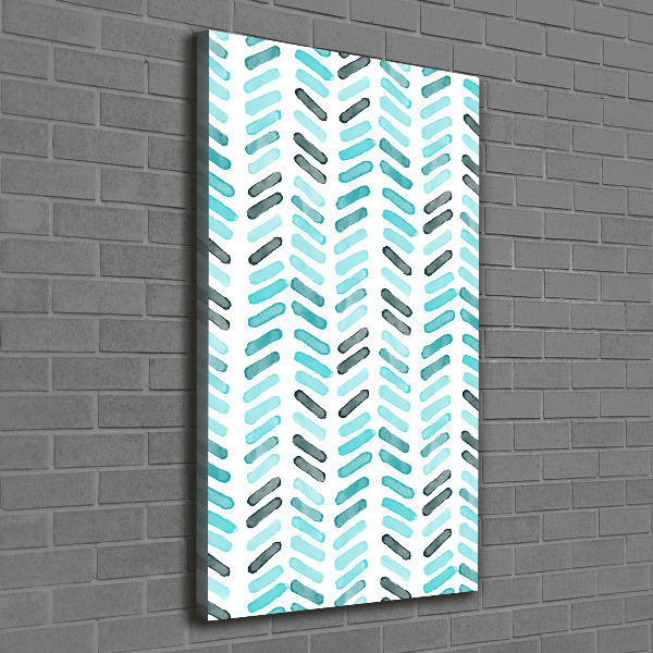 Canvas print Blue herringbone