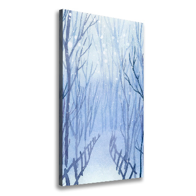 Large canvas wall art Forest in winter