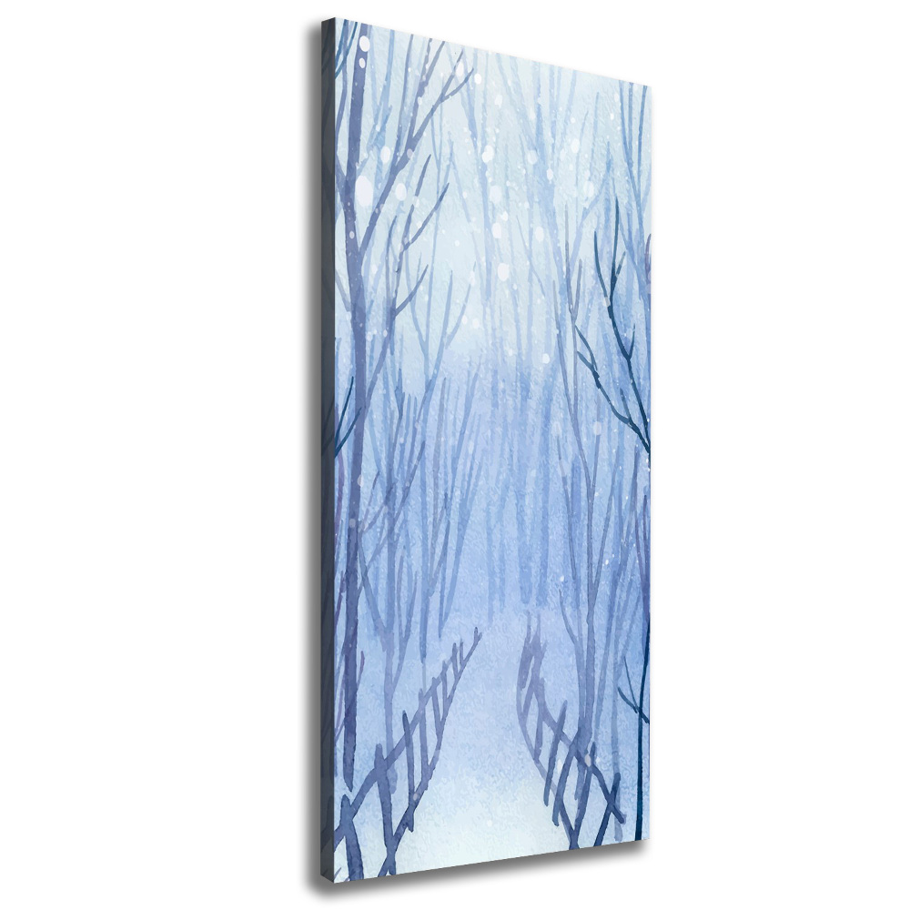 Large canvas wall art Forest in winter