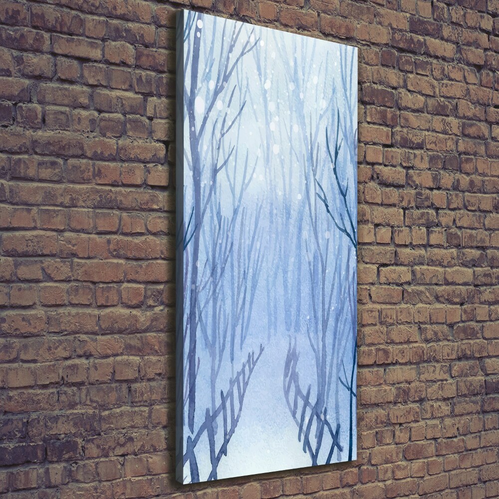 Large canvas wall art Forest in winter