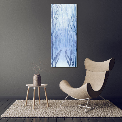 Large canvas wall art Forest in winter