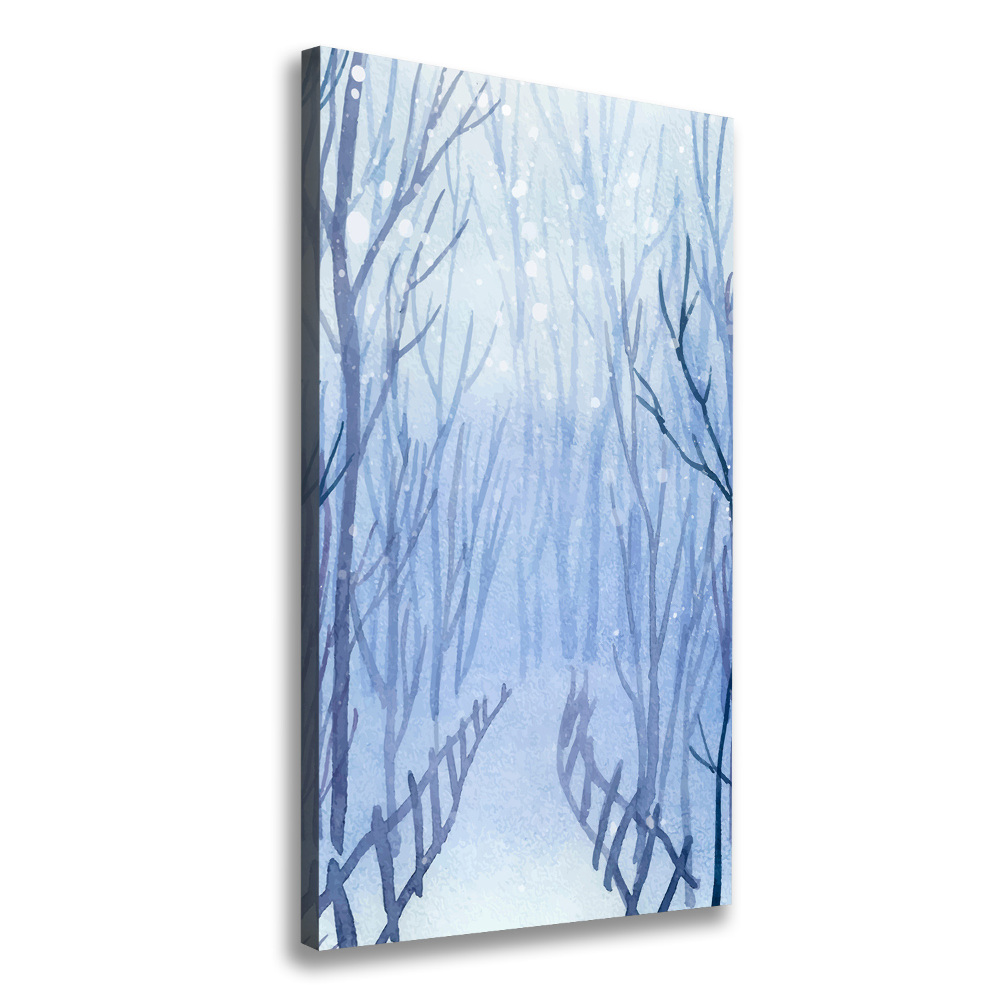 Large canvas wall art Forest in winter