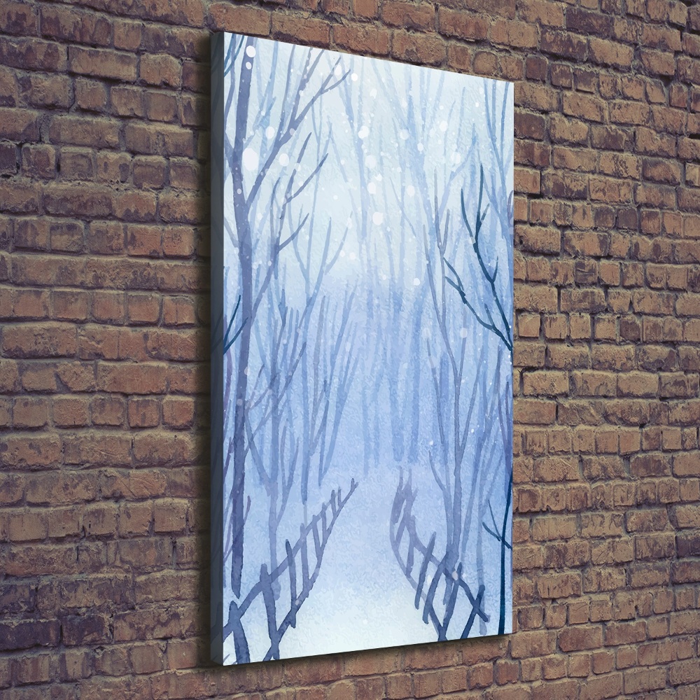 Large canvas wall art Forest in winter