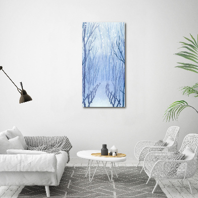 Large canvas wall art Forest in winter