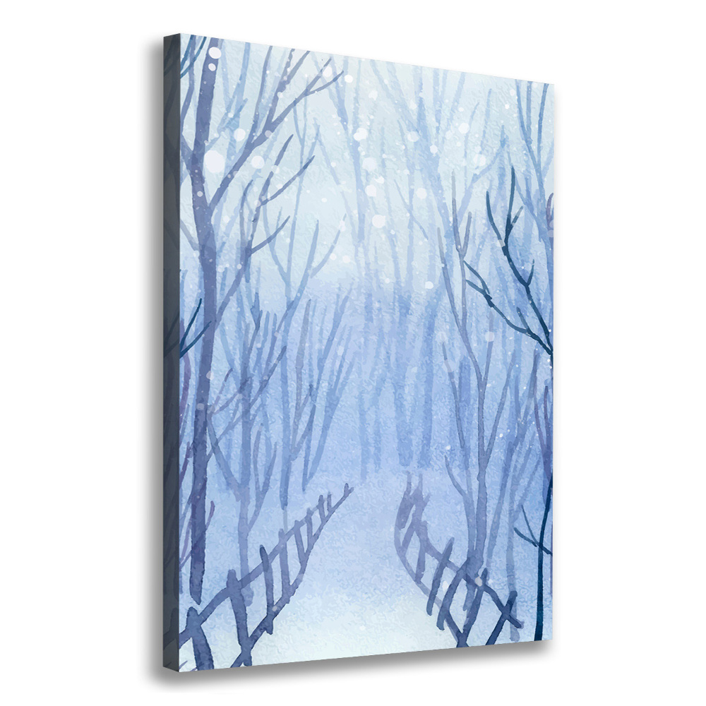 Large canvas wall art Forest in winter