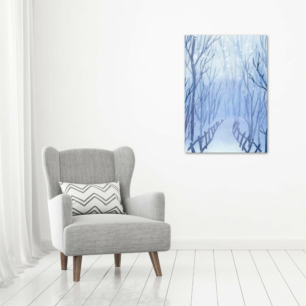 Large canvas wall art Forest in winter