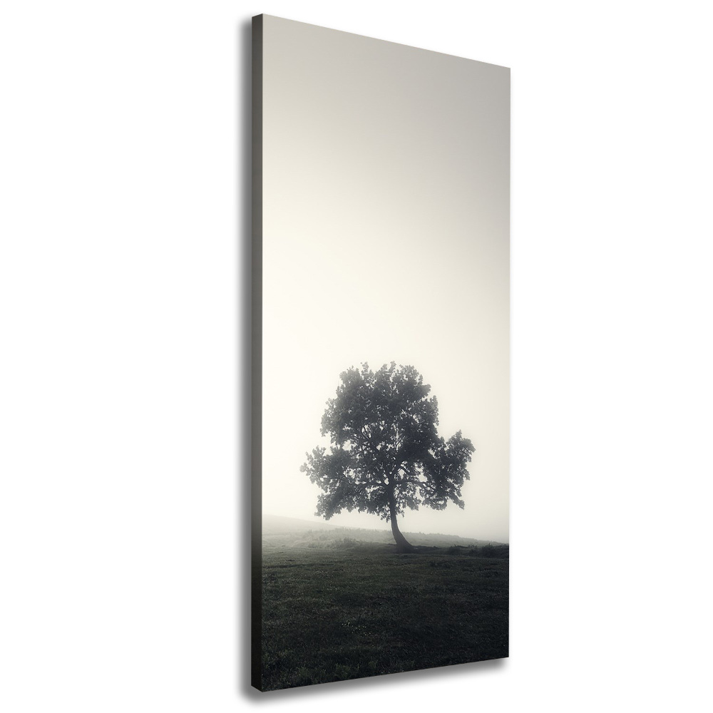 Large canvas wall art Tree in the fog