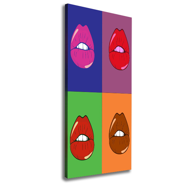 Canvas wall art Colorful lips