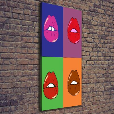 Canvas wall art Colorful lips