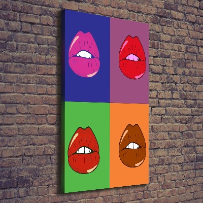 Canvas wall art Colorful lips