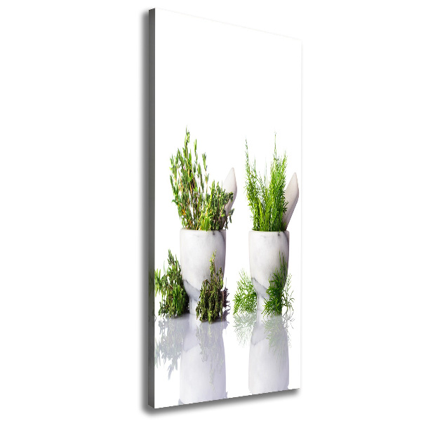 Canvas wall art Mortars and herbs