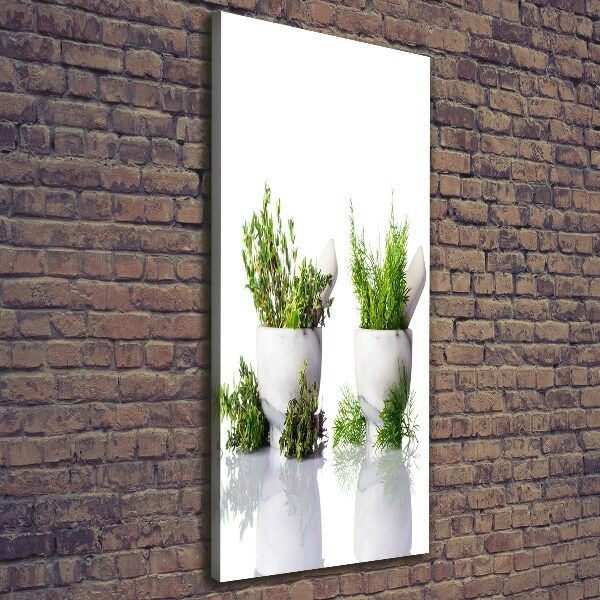 Canvas wall art Mortars and herbs