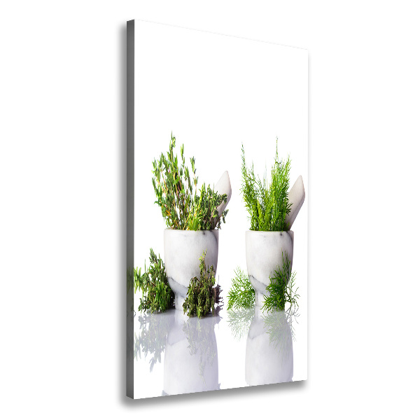 Canvas wall art Mortars and herbs