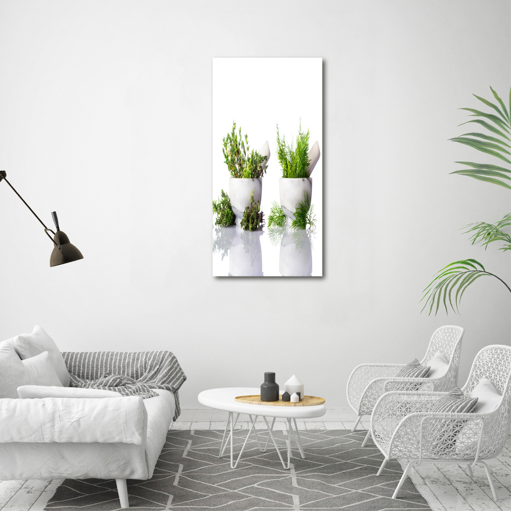 Canvas wall art Mortars and herbs