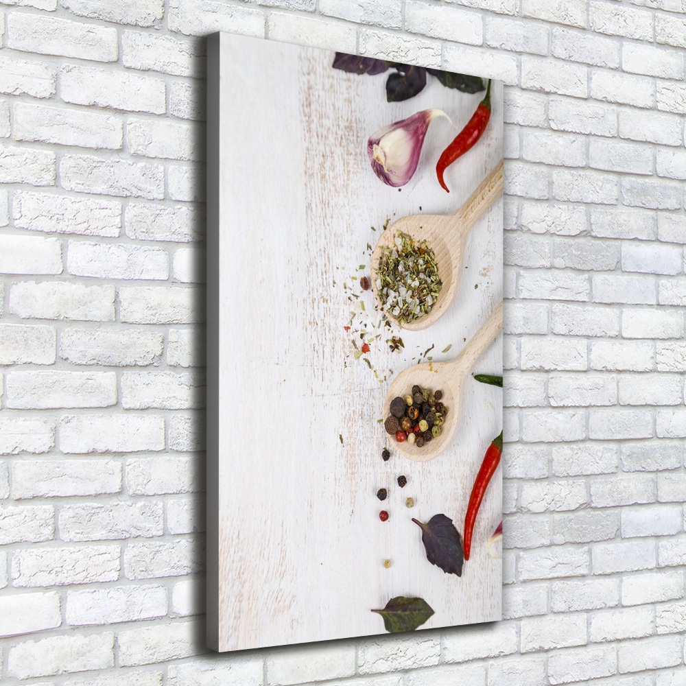 Large canvas wall art Vegetables and spices