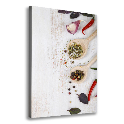 Large canvas wall art Vegetables and spices