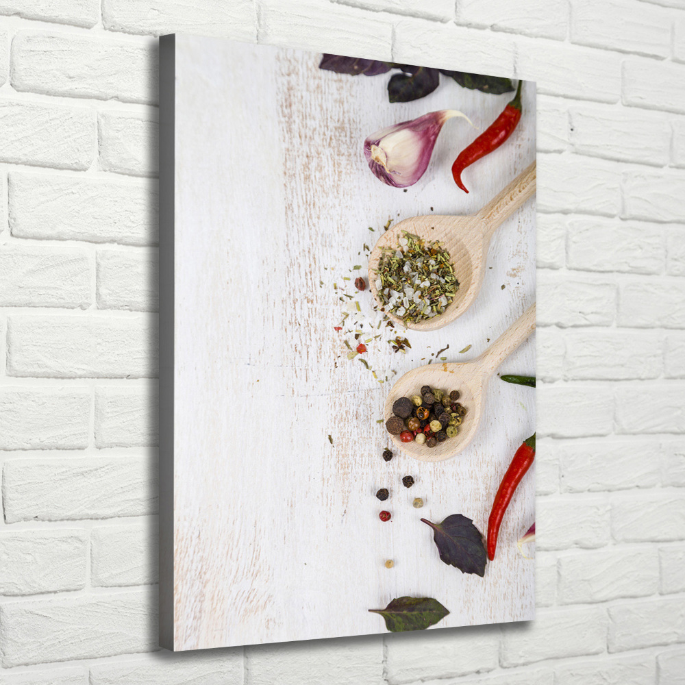 Large canvas wall art Vegetables and spices