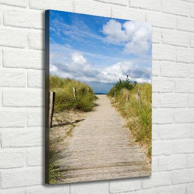 Wall art canvas large Path to the beach