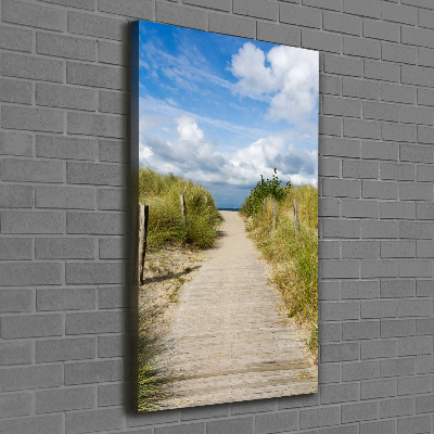 Wall art canvas large Path to the beach