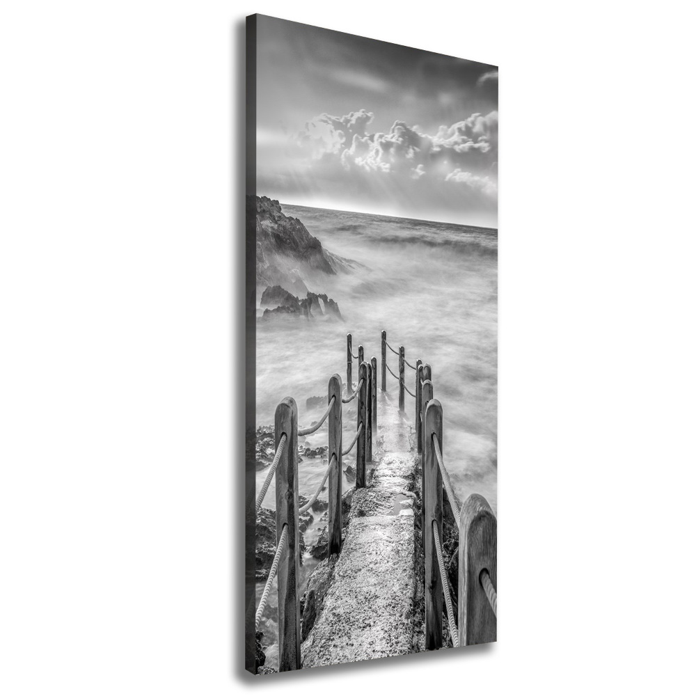 Canvas wall art Path at the sea