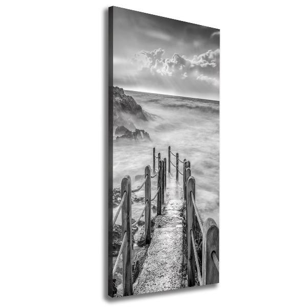 Canvas wall art Path at the sea