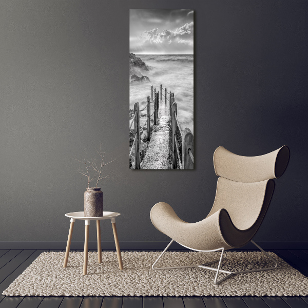 Canvas wall art Path at the sea