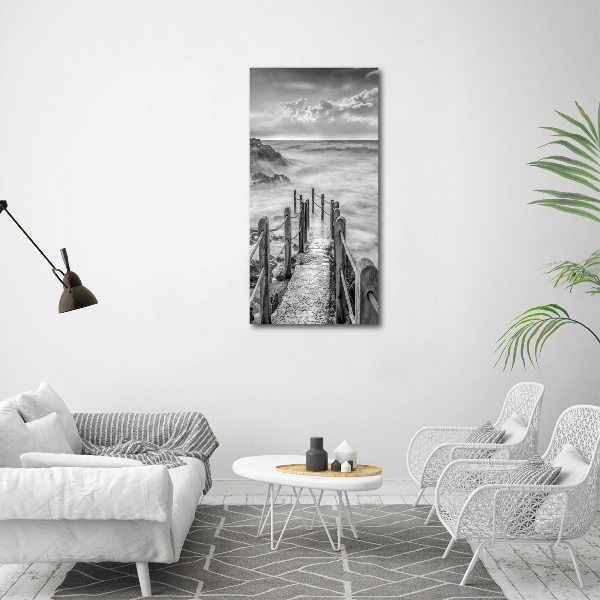 Canvas wall art Path at the sea