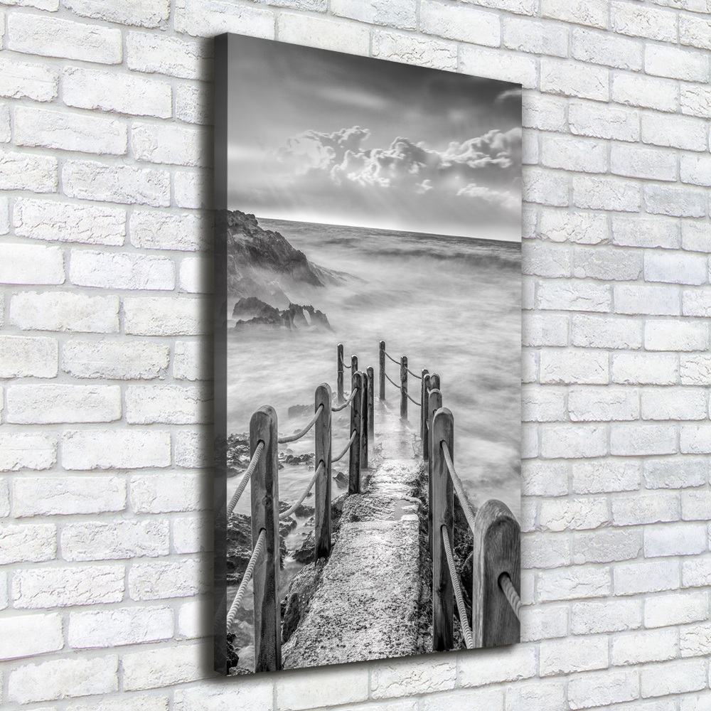 Canvas wall art Path at the sea