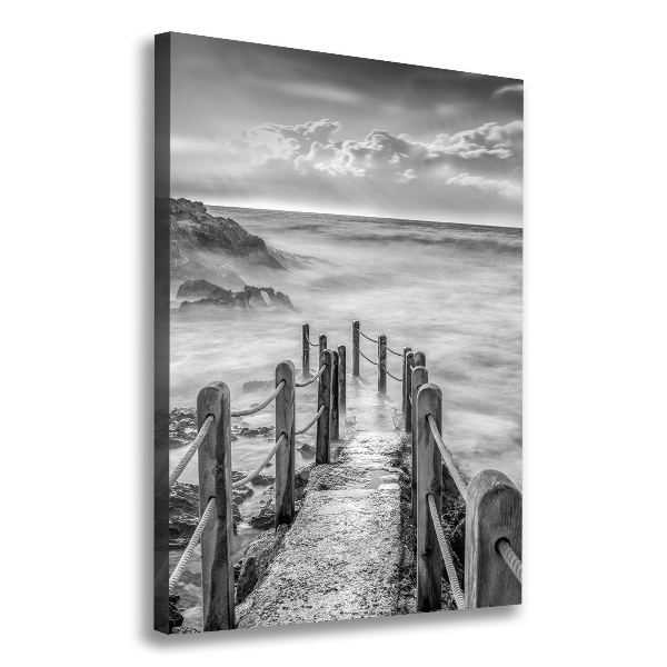 Canvas wall art Path at the sea