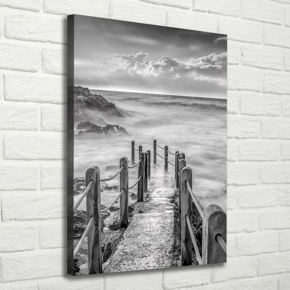 Canvas wall art Path at the sea