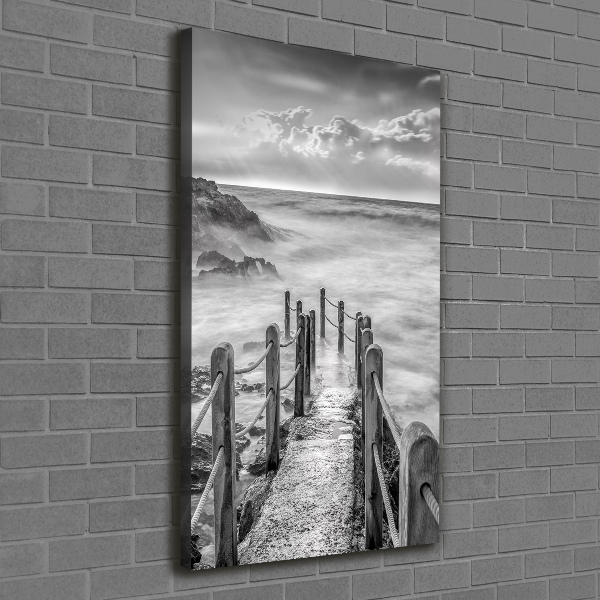 Canvas wall art Path at the sea