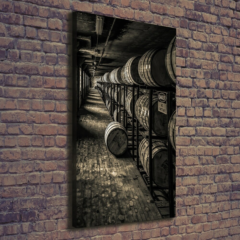 Canvas wall art Bourbon barrels