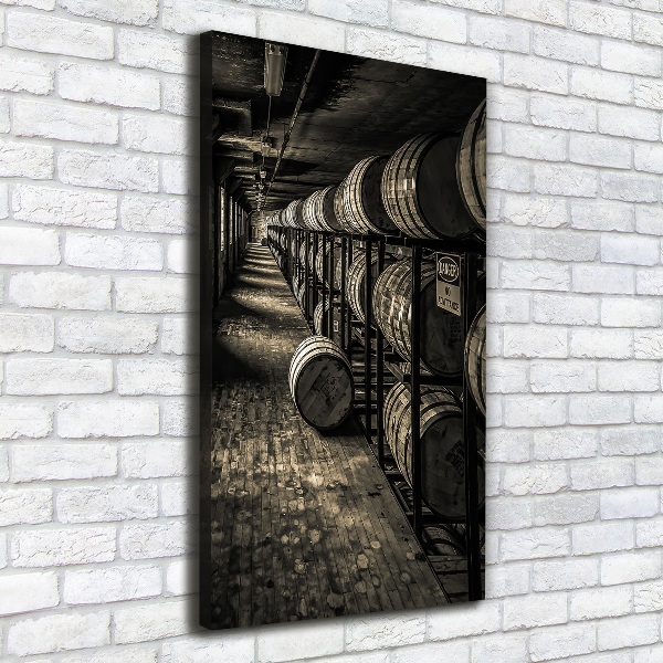 Canvas wall art Bourbon barrels