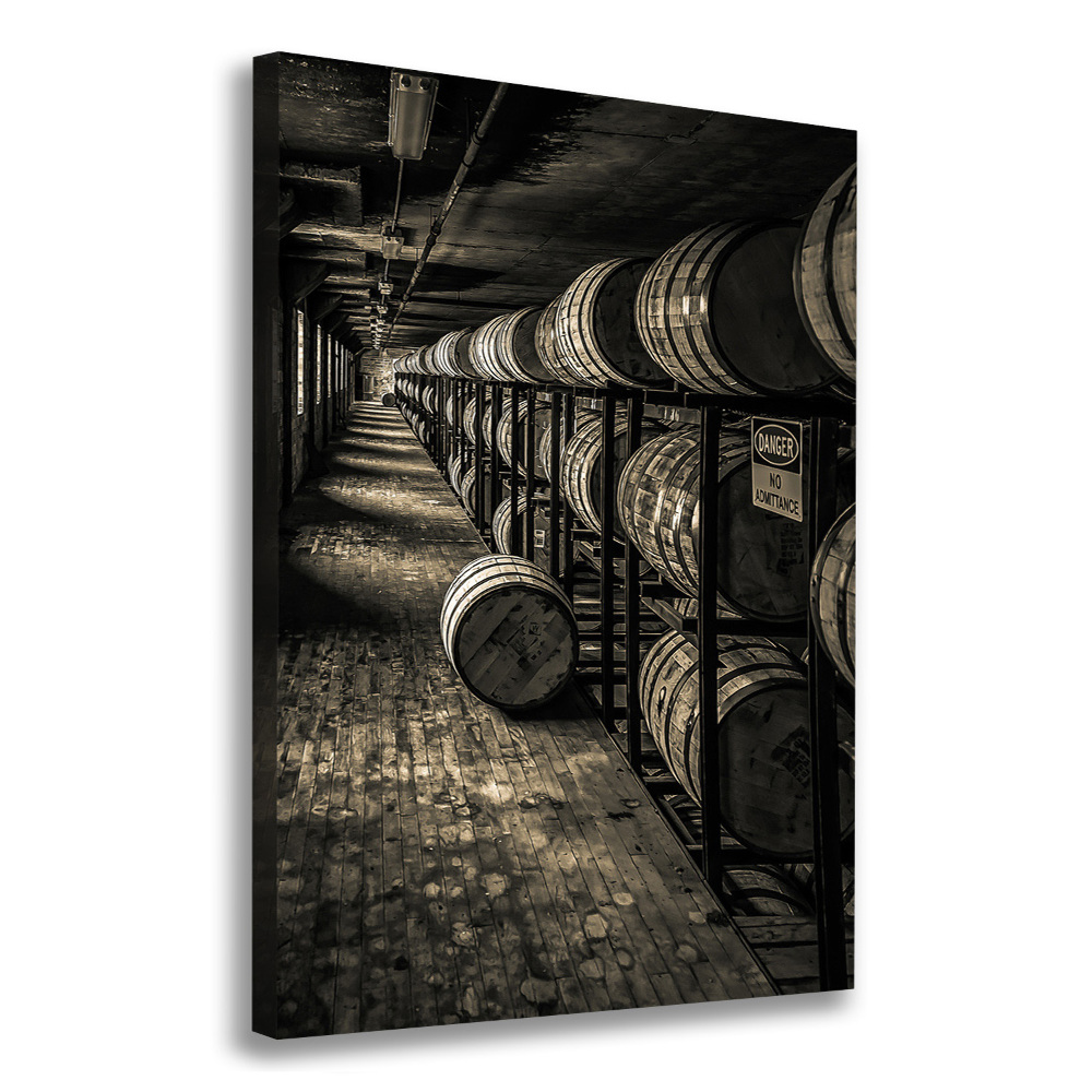 Canvas wall art Bourbon barrels