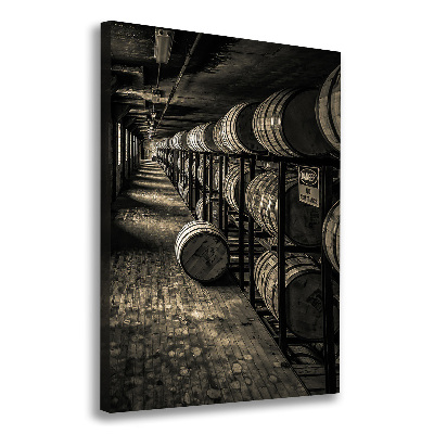 Canvas wall art Bourbon barrels