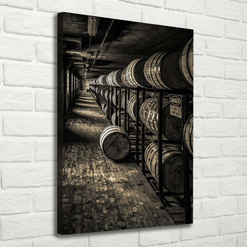 Canvas wall art Bourbon barrels