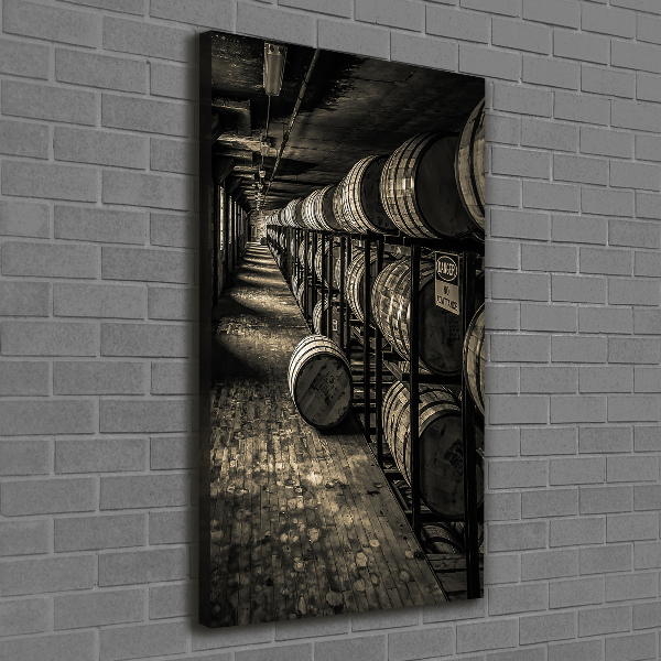 Canvas wall art Bourbon barrels